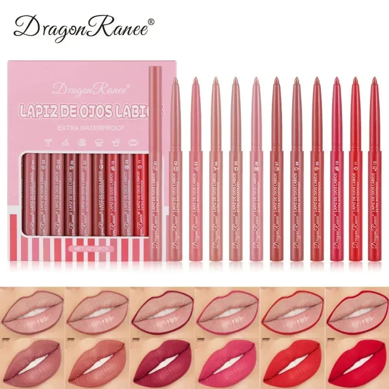 DRAGON RANEE - Delineador Labial 12 Pcs/Set