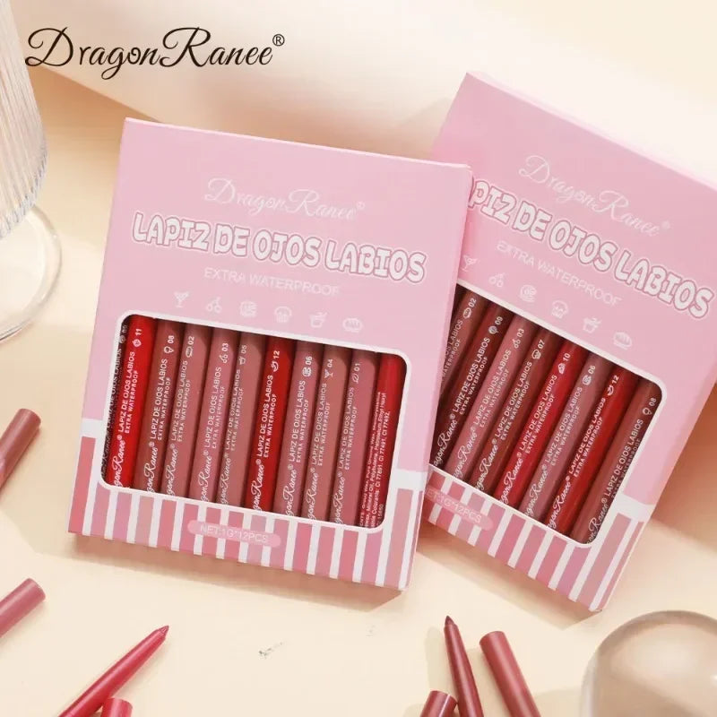 DRAGON RANEE - Delineador Labial 12 Pcs/Set